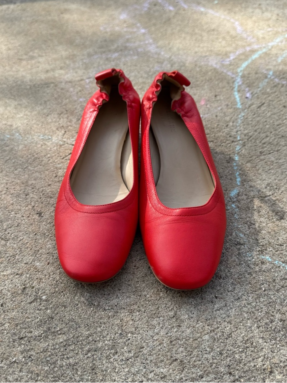 Everlane Red Leather Day Heels
